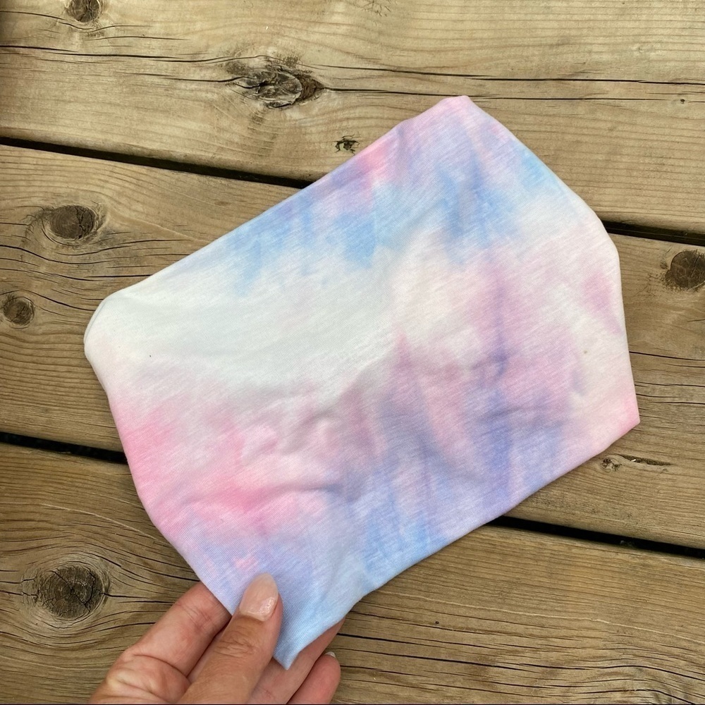 Tie-dye-SOFT MEADOW-Boho Gypsy/hippy wide headband turban silky soft fabric - Picture 4 of 16